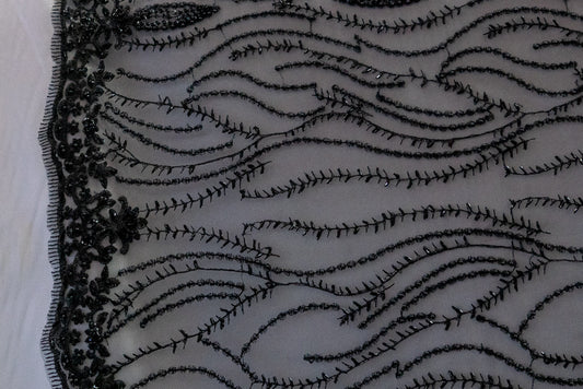 Embroidered Lace With Beads   #  YET 12222