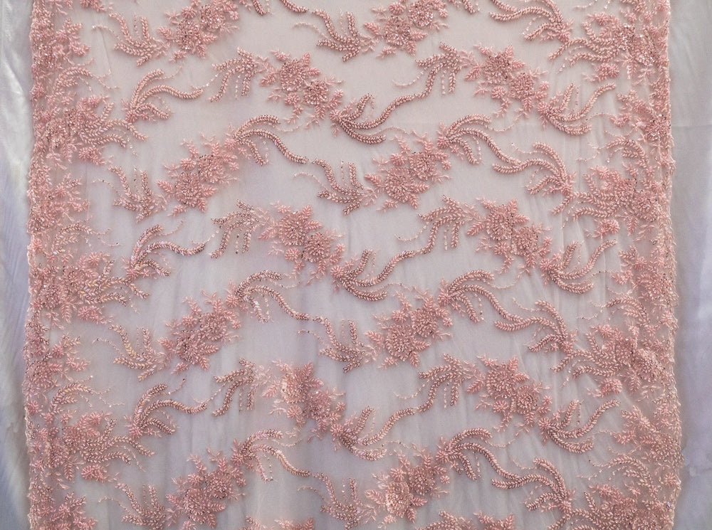 Embroidered Lace With Beads # H 141R