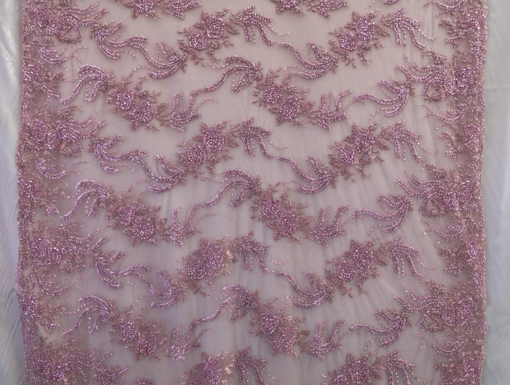 Embroidered Lace With Beads # H 141R