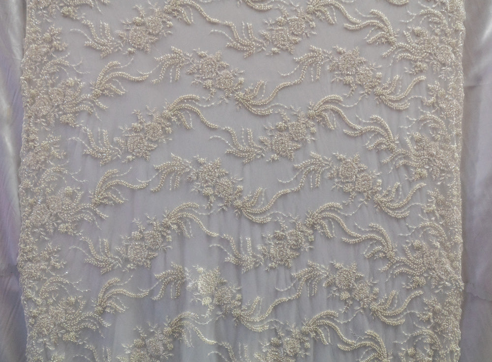 Embroidered Lace With Beads # H 141R