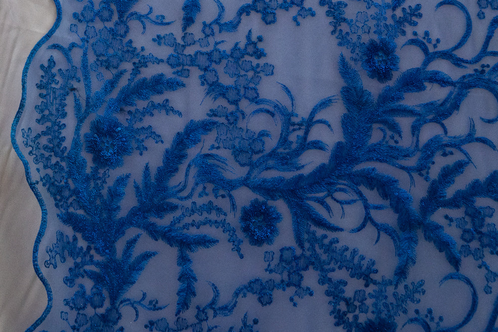 Universe Lace Fabric Bridal Veil Corded Flowers # 15SEQ256K