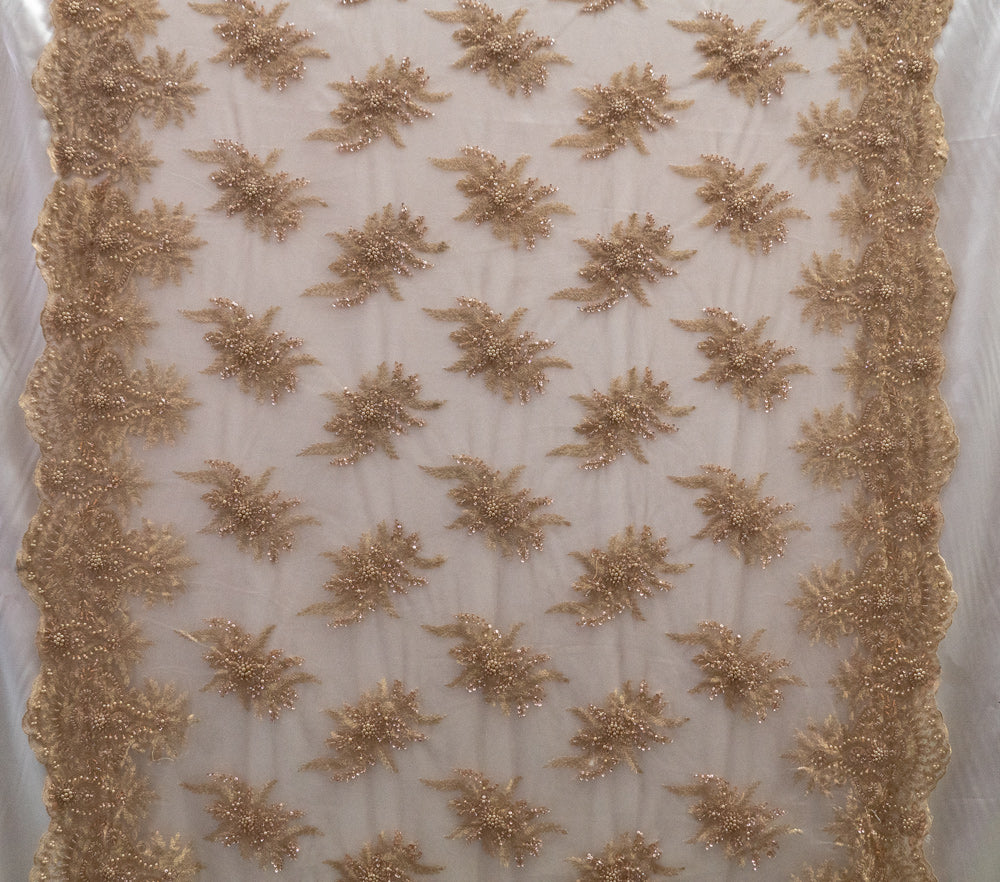 4 Colors, Embroidered Lace With Beads And Sequins  # 1WL108