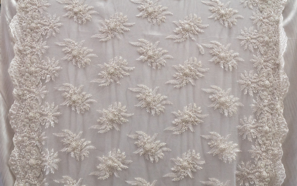 4 Colors, Embroidered Lace With Beads And Sequins  # 1WL108