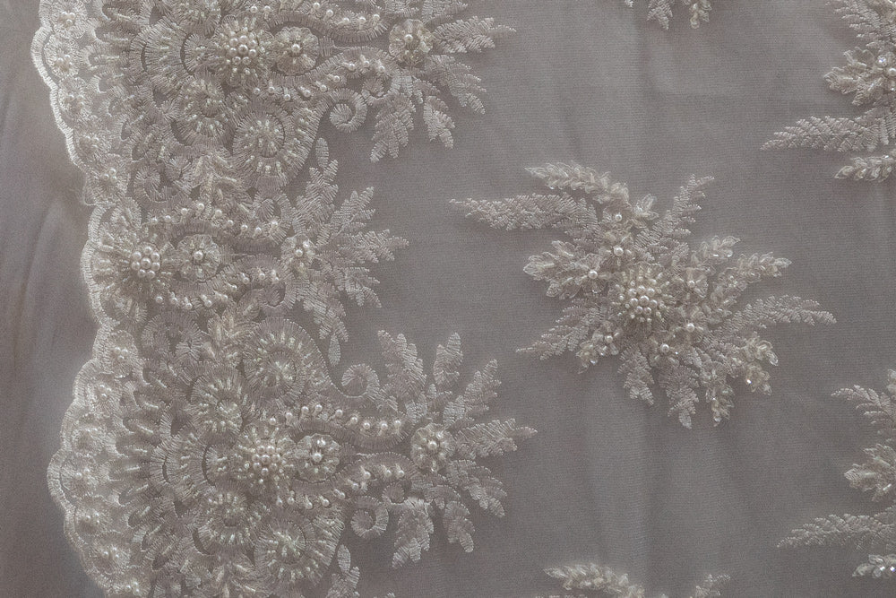 4 Colors, Embroidered Lace With Beads And Sequins  # 1WL108