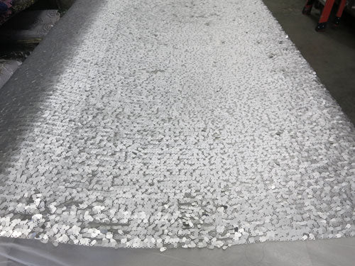 All over Teardrop Sequin Fabric # 00356