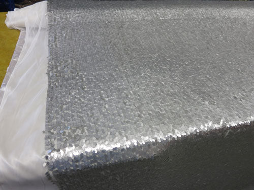 All over Teardrop Sequin Fabric # 00356