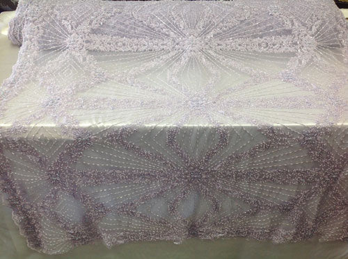 5 Colors, Embroidery Lace With Beads Red # UNIANG26