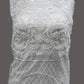 White Bridal Beaded Lace 2 Piece Set, Front and Back # VFC-253BP AND # VFC-252BP