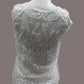 White Bridal Beaded Lace 2 Piece Set, Front and Back # VFC-253BP AND # VFC-252BP