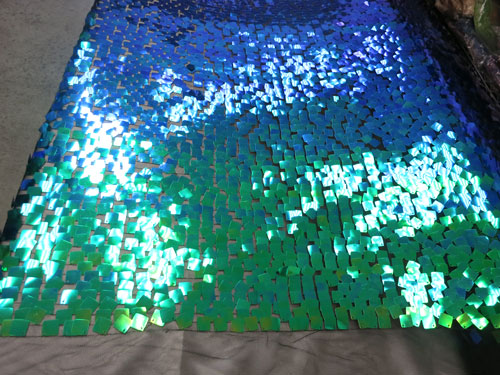Holographic Square Sequins Mesh    # ZS0502