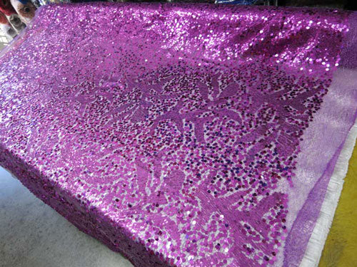 Fuchsia  Sequin Spider Mesh # 11EB056