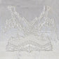 White Bridal Beaded Lace 2 piece Set Front and Back # VFC-230B