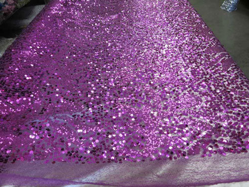 Fuchsia  Sequin Spider Mesh # 11EB056