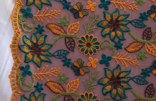 11 colors 3D Mixed Colors Embroidered Flowers # 22EMB010