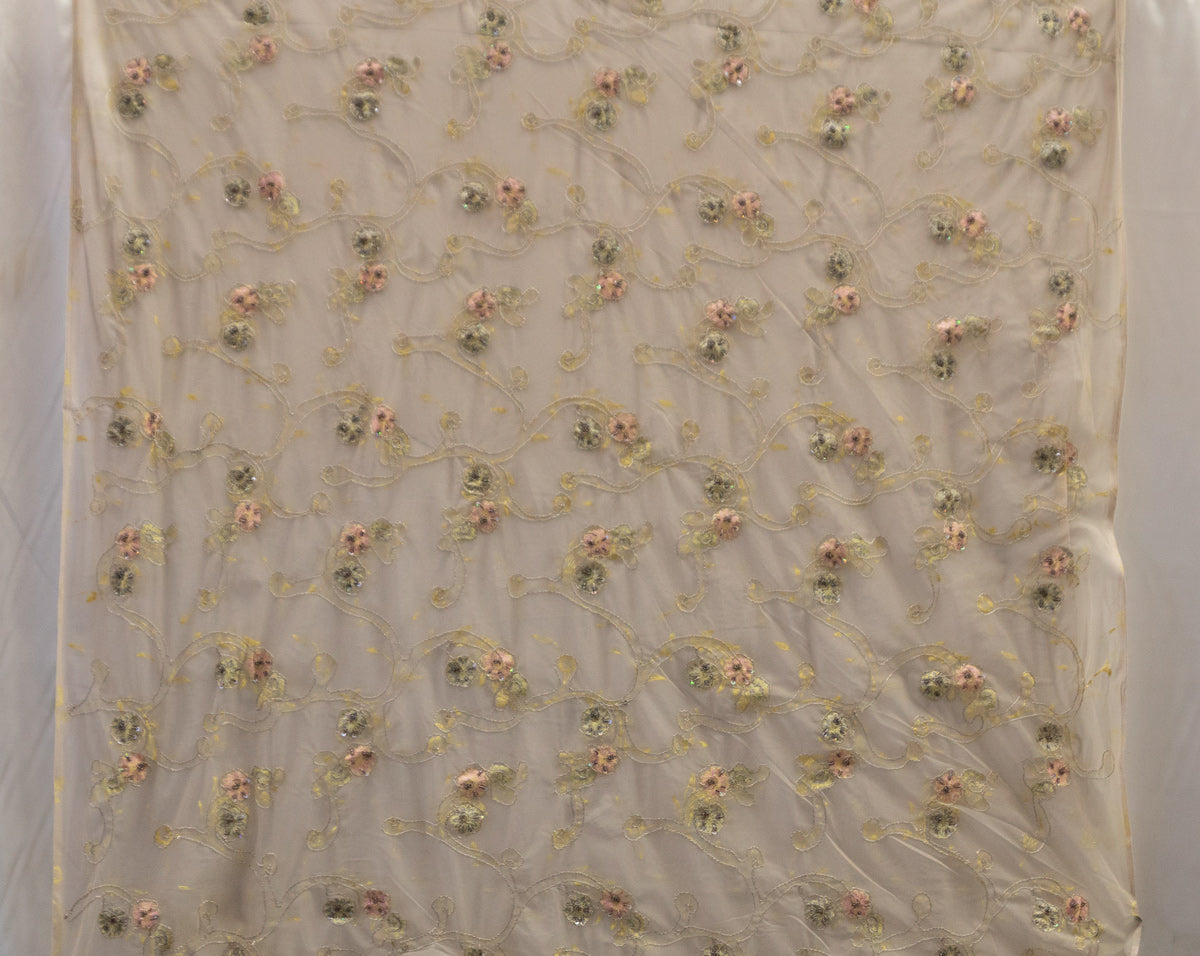 Universe Lace  Fabric Bridal Veil Corded Flowers # SH 1102