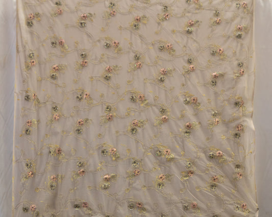 Universe Lace  Fabric Bridal Veil Corded Flowers # SH 1102