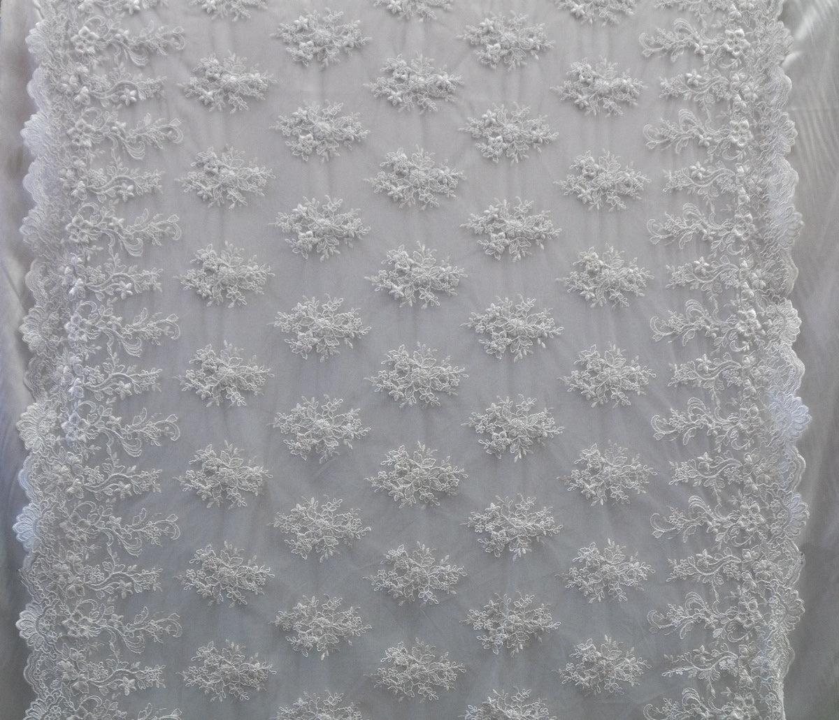 Universe Lace  Fabric Bridal Veil Corded Flowers # EMBB 688