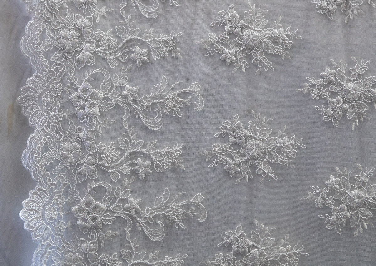 Universe Lace  Fabric Bridal Veil Corded Flowers # EMBB 688