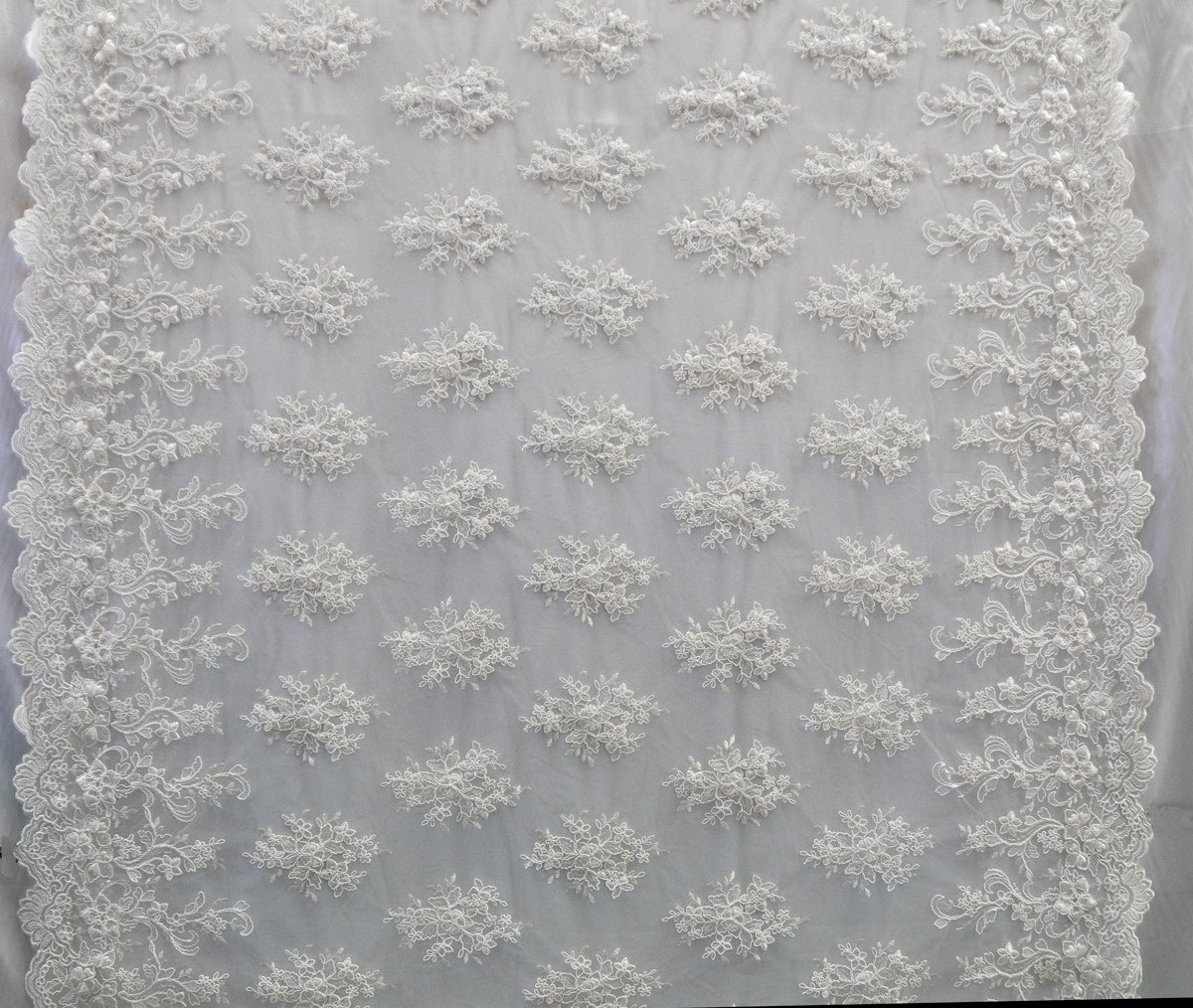 Universe Lace  Fabric Bridal Veil Corded Flowers # EMBB 688