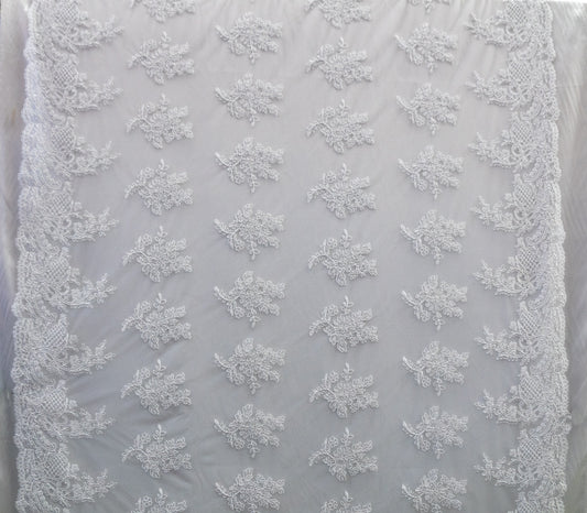 Universe Lace  Fabric Bridal Veil Corded Flowers # UNI 1029