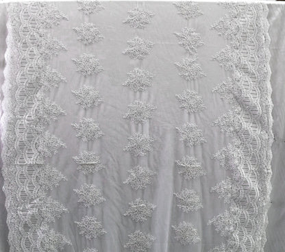 Universe Lace  Fabric Bridal Veil Corded Flowers # EMBB 849