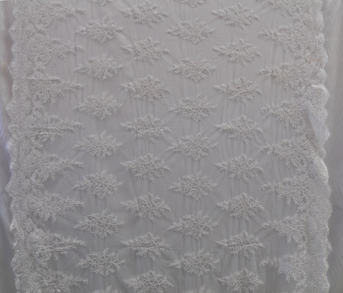 Universe Lace  Fabric Bridal Veil Corded Flowers # EMBB 848