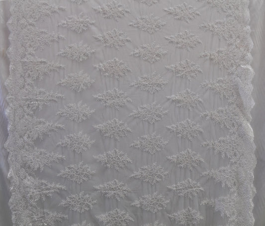 Universe Lace  Fabric Bridal Veil Corded Flowers # EMBB 848