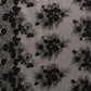 13 Colors, Black Hand Beaded and Embroidered Floral lace   # 16EMB101BE