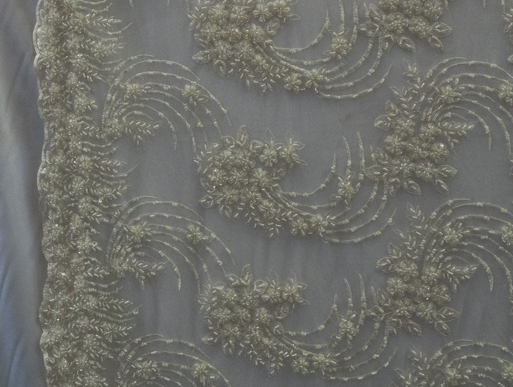 4 Colors, Heavy Hand Beaded Embroidered Flowers  # UNIGR-H161