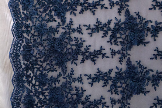 10 Colors, Universe Lace  Fabric Bridal Veil Corded Flowers # UNIGR R-255