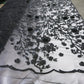4 Colors, Black Embroidered Lace with 3D Lurex Flowers # SP17-113-D- 2