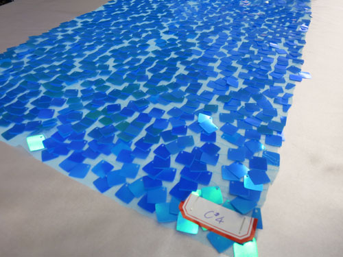 Holographic Square Sequins Mesh    # ZS0502