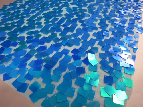 Holographic Square Sequins Mesh    # ZS0502