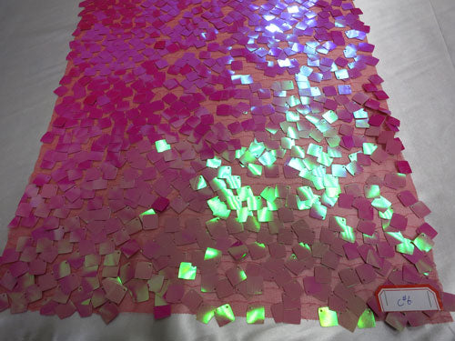 Holographic Square Sequins Mesh    # ZS0502