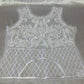 White Bridal Beaded Lace 2 Piece Set, Front and Back # VFC-253BP AND # VFC-252BP