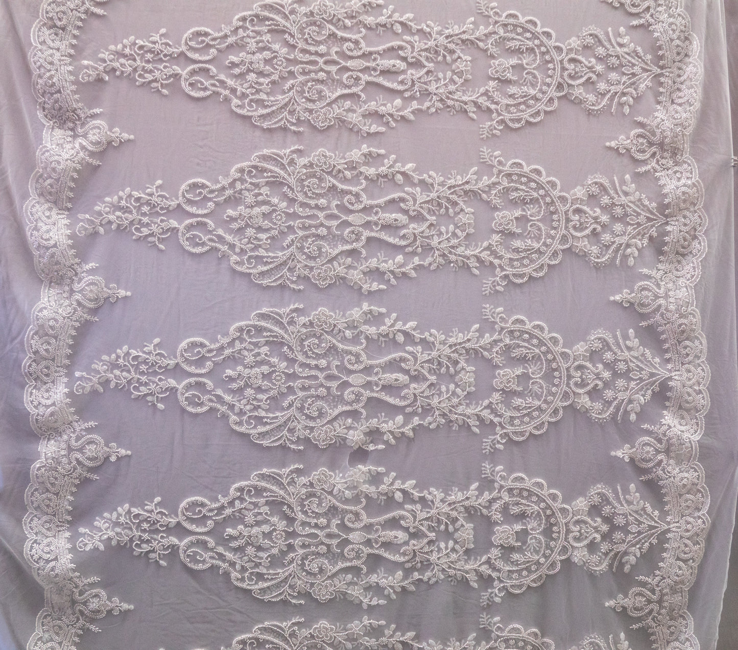 Heavy Hand Beaded Embroidered Flowers  # JP 0360